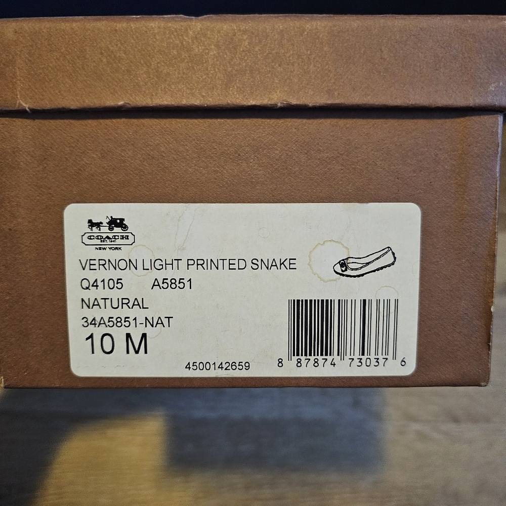 Coach Vernon Light Printed Snake Shoes
